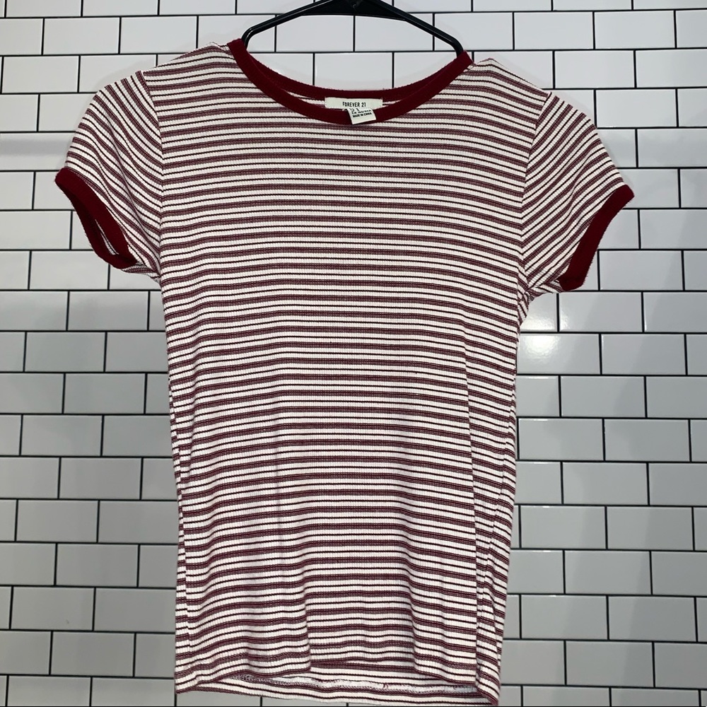 Burgundy Striped Shirt